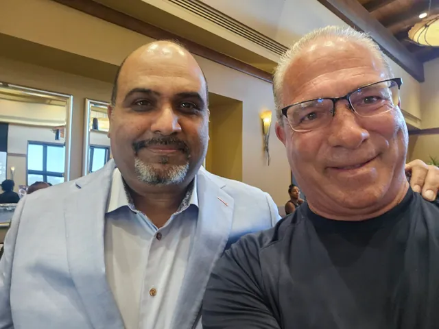 Jay Dhaliwal on the left, with Coach Chris on the right